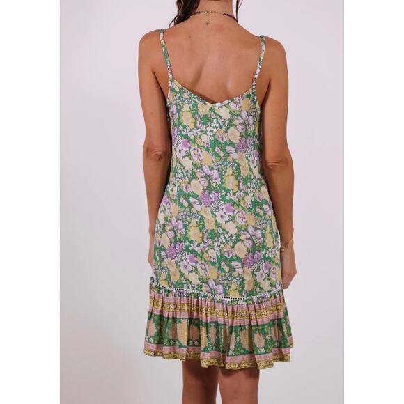 Sea Lustre Day Tripper mini slip dress M/L dropwaist floral beachy feminine boho - Picture 4 of 15